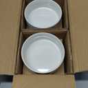 Famiware Nebula Plates and Bowls Set, 12 Pieces Dinnerware Sets, Dishes Set for 4, White