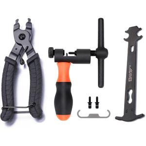 Universal Bike Chain Tool Kit with Bike Breaker Main Chain Pliers Chain Checker for Road MTB Bike 1-13 Speed Chain Disassemble Chain Splitter and Breaker