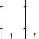 Plug in Wall sconces Set of Two with Switch, Indoor Horn Cover Wall Mounted Lamp with E26 Base, Long Wall Light for Bedroom Living Room Study Hallway Bedside2PCS (Black-2Pack)