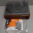 Vinyl Record Player Turntable with Built-in Bluetooth Receiver & 2 Stereo Speakers, 3 Speed 3 Size Portable Retro Record Player for Entertainment and Home Decoration (Brown)