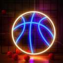 Bonuci Basketball Neon Sign LED Light Sign for Boys Kids Room Light up Basketball Room Sports Decor Gifts for Wall Window Table Birthday Bedroom
