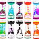 Oneshow Liquid Motion Bubbler Colorful Oil and Water Sensory Toys Hourglass Bubbler Timer Activity Fidget Toy for Kids and Teenager Calm Stress Relief Desk Toys for Office for Adults Gifts (10 Pack)