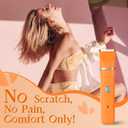 Facial Hair Removal for Women - Waterproof 2 in1 Rechargeable Eyebrow Facial Trimmer and Bikini Trimmer for Women, Painless Face Electric Razor/Shaver for Lip, Arms, Face, Peach Fuzz