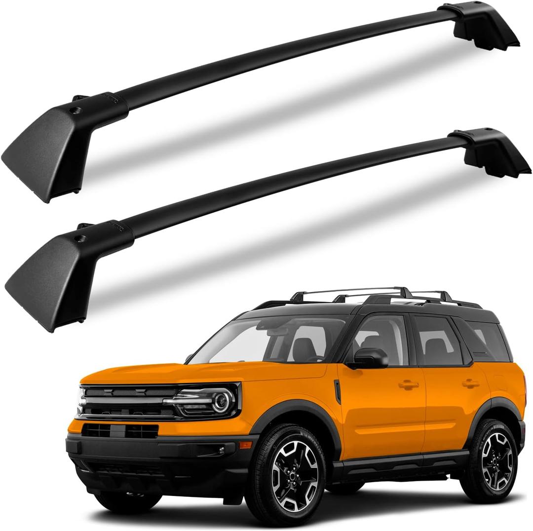 KINGGERI 265lbs Roof Racks Cross Bars Fit for Ford Bronco Sport (Off-Road) Badlands 2021-2025 & Outer-Banks 2022-2025 & First Edition 2021, Heavy Duty Aluminum Crossbars All Metal Luggage Accessories
