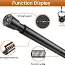 2 Pack Spring Tension Curtain Rod for Windows 26 to 39 inch Black Small Tension Rod Adjustable Spring Curtain Rods No Drilling Short Tension Rod for Kitchen, Closet, Bathroom, Bookshelf
