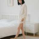 SHIBEVER Fuzzy Slippers Women Indoor: Memory Foam Warm House Shoes - Slip On Closed Toe Comfy Bedroom Slippers Women (6.5-7, 74-apricot)