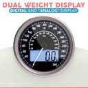 Adamson Hybrid 2-in-1 Analog & Digital Weighing Scale for Body Weight up to 400lbs + Thick Tempered Glass + Extra Large Display + Easy to Read Digital Bathroom Scale + New - White