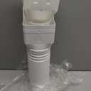 1 Pack Flexible Gutter Downspout Extensions Extendable from 21" to 67", Downspout Extender Comes with Adapters, Thickened Down spout Drain Extension for Rainwater Drainage(White)