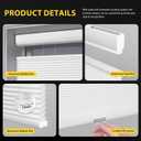 UNISHADES Top Down Bottom Up Cellular Shades Cordless Honeycomb Blinds for Indoor Windows, for Windows Size (27" W 48" H) Colour (White - Light Filtering)