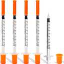 30PACK U-100 1ml Syringes with Needle, 30G 5/16'' (8mm) 1cc, Individual Wrapped Lab Supplies