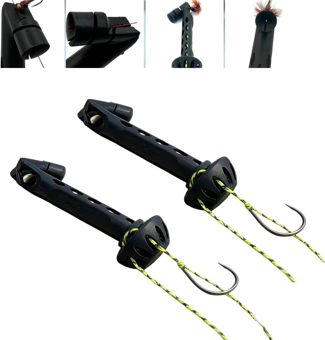 3 x Fly Fishing Magnetic Fly Threader, Fishing Accessory to Easily Rig Small Flies Make Fly Tying Simpler, Works with Most Hooks, tippets, and Fly Style