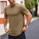 COOFANDY Mens T Shirts Casual Short Sleeve Cotton Tee Shirts Hipster Hip Hop Longline T-Shirt Basic Summer Tops (Green, XL)