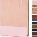 Lined Journal Notebook for Work College Ruled Note Book 7.2"x9.6"B5 PU Leather Daily Journaling 160 Pages for Women Men Writing Home School Supplies Business (Pink) (05-Pink-1pack)