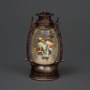 25cm Christmas Festive Nativity LED Lights Up Lantern with Glitter Xmas Home Decor Gifts Present, Multi, Oval 25 x 15 x 10cm