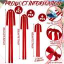 Janinka 12 Pcs 3 Sizes Red Velvet Bows Christmas Tree Ornaments Vintage Christmas Ribbon Bow for Tree Garland Rustic Wreath Indoor Xmas Decoration