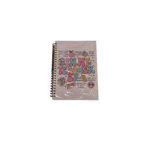 In My Teacher Era Notebook, Teacher Appreciation Gifts Journals for Women, Coquette Cute Spiral Notebook Journals for Work School, Teachers Office Supplies Gifts, Pack Of 2