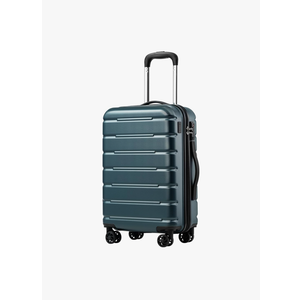 Coolife Luggage Suitcase Carry-on Spinner TSA Lock USB Port Expandable (only 28’’) Lightweight Hardside Luggage (Teal Blue, S(20in_carry on))