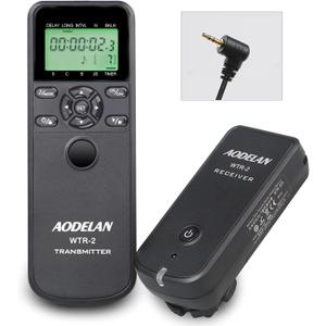 AODELAN Intervalometer Timer Remote Control - Camera Wireless Shutter Release for Canon EOSR RP R6 Ra 90D 250D 200D 850D ; for Olympus E-M1X E-M1 II E-M1 III; for Fujifilm GFX100 GFX50R XT3 XT4 XT30