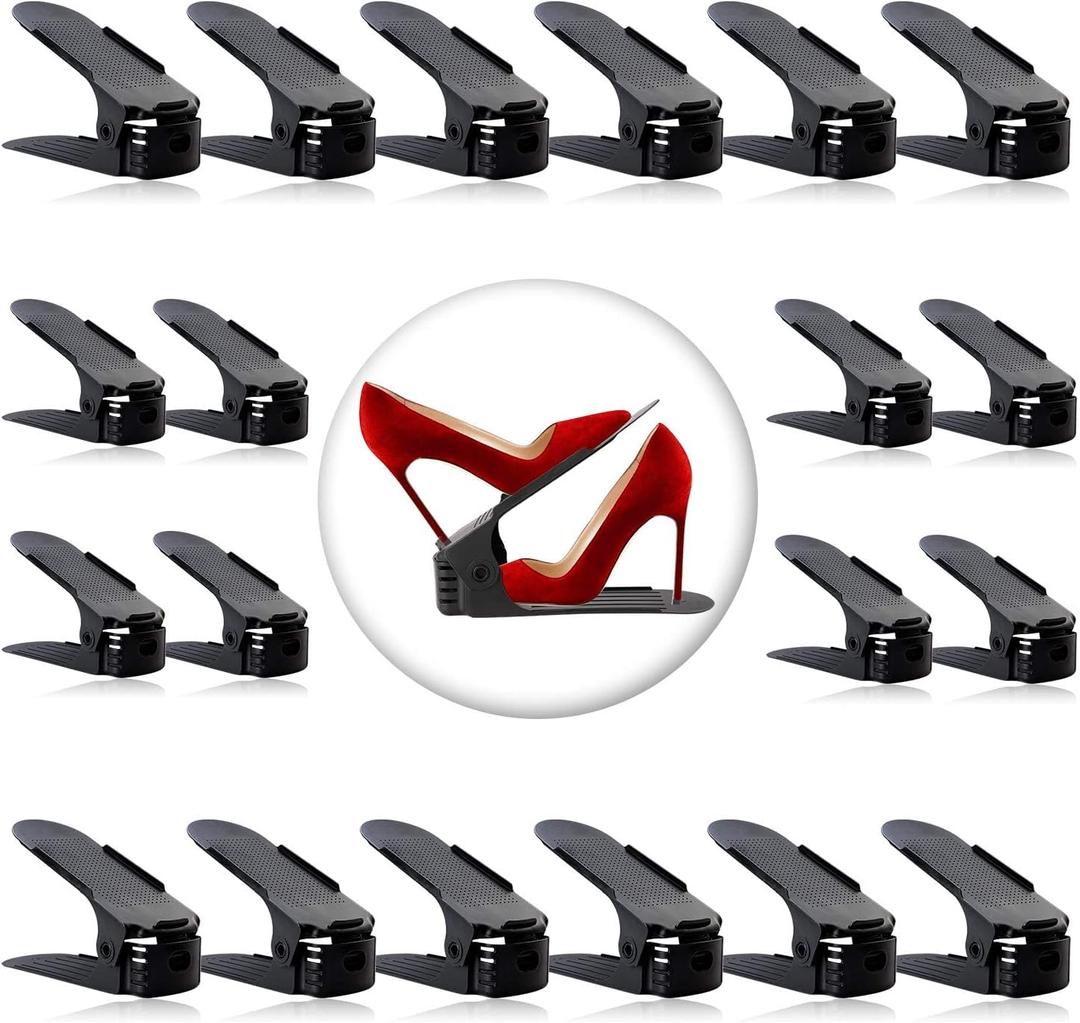 Neprock Shoe Rack Shoe Organizer Space-Saving Storage Shoe Organizer for Closet,Shoe Stacker Shoe Slots Space Saver Double Stack Shoe Holder Homeries