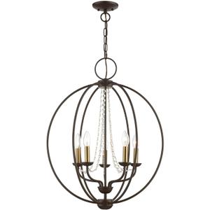 Livex Lighting 40915-07 Arabella Chandelier, Antique Brass, 22 x 22 x 28.25