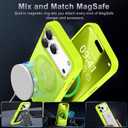 Newfuture Magnetic for iPhone 17 Pro Case [Compatible with Magsafe] [Military Grade Drop Protection] Translucent Matte Anti-Scratch Shockproof Protective Phone Cover 6.3 Inch, Fluorescent Green