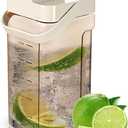 120 oz Cold Water Bottle, Clear Plastic Kettle with Lid, BPA-Free & Shatter-Resistant Refrigerator Pitcher, Perfect for Iced Tea, Sangria, Lemonade, Juice, Milk & More (Orange)