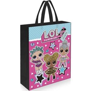 LOL Surprise Pink Plasic Tote Bag - 13" x 11" (1 Pc.) | Perfect for Kid's Birthdays, Treats, and Gifts