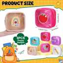 Sanwuta 6pcs Mini Makeup Bag Teach Gift Teacher Appreciation Gift Clear Zipper Makeup Bags Nylon PVC Cosmetic Travel Pouch Portable Storage Car Essentials for Women Teacher Retirement Graduation