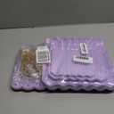 NWK 5 Piece Cake Stand Set with 2 x Large 3-Tier Cupcake Stands, 3 x Appetizer Trays, Perfect for Hosting Wedding Birthday Baby Bridal Shower Tea Party Decorations (Purple)