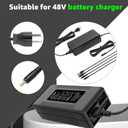 54.6V 2A Charger for 48V Lithium Battery Compatible with Battery Charger,Equipped with 4 Output Heads