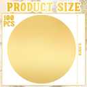 Tioncy 100 Pcs Gold Round Paper Placemats Gold Decorative Disposable Placemats Table Mats for Dining Wedding Table Decoration Home Banquet Festive Party Wedding Birthday Holiday