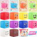 24 Pack Fidget Toys Stress Balls for Kids & Adults, Squishy Cube Balls, Squishy Sensory Squeeze Toys for Anxiety/ADHD Relief, Squeeze Balls for Kids Boys Girls Classroom Exchange School Prize