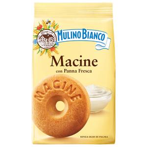4 x Mulino Bianco Macine 12.35oz (350g)  Authentic Italian Breakfast Biscuits with Fresh Cream  Perfect for Coffee, Tea, or Milk  Made with Natural Ingredients and No Palm Oil