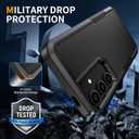 Vinve for Samsung Galaxy S25 Case with HD Screen Protector, Military-Grade Shockproof & Dual-Layer Protection, Anti-Slip Grip Design Phone Case, Black