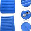 USHMA Inflatable Wedge Pillow, Portable Travel Wedge Pillow, Fast Inflation & Deflation Inflatable Wedge Pillows for Travel, Blow Up Sleeping Back Knee Bed (Blue)