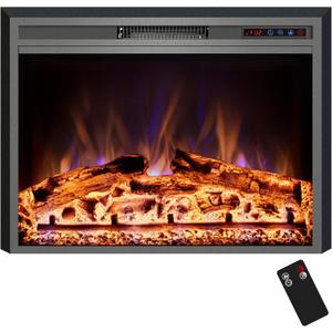 Kentsky Electric Fireplace, Electric Fireplace Inserts, Recessed Fireplace Heater with Remote Control, Adjustable Flame Colors, Timer&Overheating Protection, 750/1500W, 35" W X 27" H