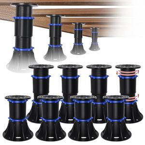YHK 8PCS Adjustable Height Bed Support Legs 8.4-13.5 inch, Bed Frame Support Legs for Bed Slat, Bed Support Reinforcement Parts Bed Frame Support Replacement