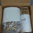 OYEARS 22.5" Boho Table Lamps Set of 2 for Living Room, Bedside Lamp for Nightstands, Rattan Lamp for Bedroom, Farmhouse Table Lamp for Room Decor, End Table, Retro, BrownNot Include Bulbs (Basic - Rattan Lantern)