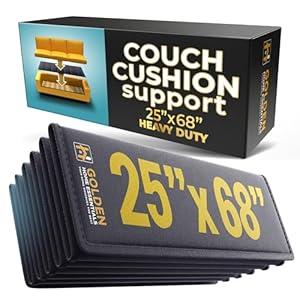 Golden Home Essentials XXL Heavy Duty Couch Cushion Support (25" × 68") – Foldable, Moisture Resistant Couch Board to Fix Sagging Seats – Reinforced, Breathable, Universal Fit
