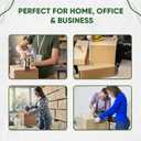 Biodegradable Packing Tape | Plant-Based Cellulose Packaging Tape | Heavy Duty All-Purpose Adhesive for Shipping, Moving, Office, Crafts | Easy-Tear, Low-Noise, Clear - 3pk 1.93 in x 70 yds