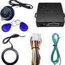 Car Push Engine Start Button Kit, Upgrade Push to Start Ignition Kit, Smart Keyless Go System for Most DC12V Cars