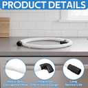 WPW10545278 Dishwasher Drain Loop Hose with Check Valve Compatible with Whirlpool Kenmore Replaces W10137608 W10193583 W10195750 W10418848 W10418849 W10481093 W10688890
