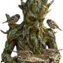 Tree Face Bird Feeders for Outdoors, Resin Hanging Tree Bird Feeder with Hidden Keyhole, Trees-Integrated Bird Feeding Sculpture Outdoor Decor for Patio, Garden, Yard
