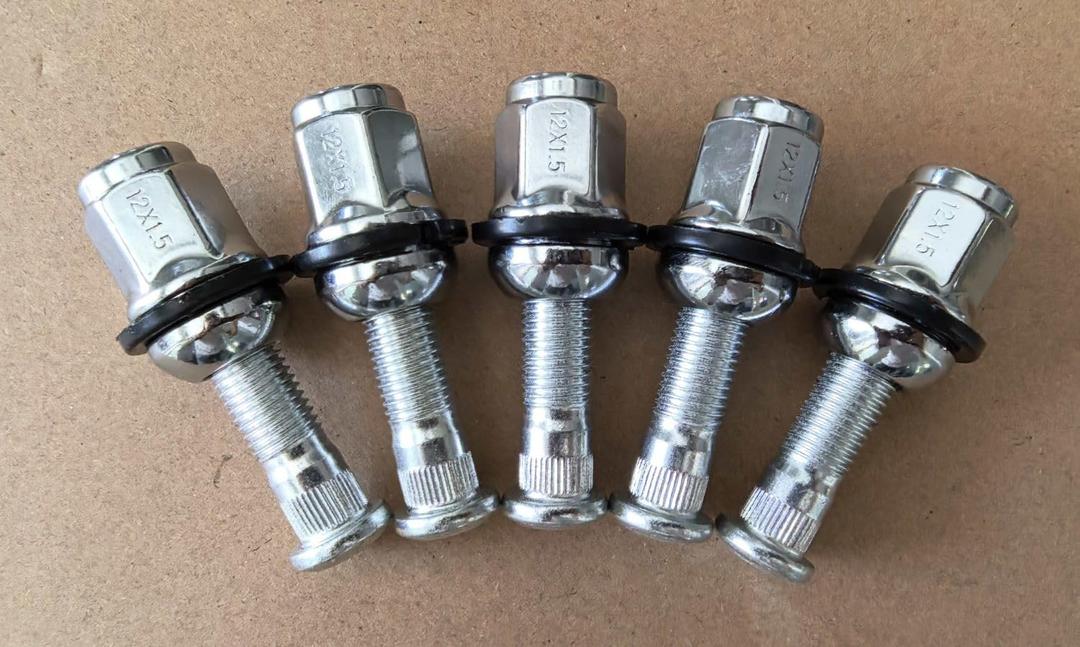 5pcs Front Rear Wheel Studs 90113-SM1-005 with Lug Nuts Replacement for Honda CR-V Civic Accord City Element Prelude S2000 Acura TL TLX TSX EL CL CSX RSX ILX Vigor Integra