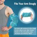 Elbow Ice Pack Wrap for Tendonitis & Tennis Elbow, 2 Hours Long Lasting Cold Compression Flexible Ice Pack Sleeve, Pain Relief for Golfers Arm, Arthritis, Injuries, One Siz