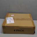 4 Pack Stackable Closet Storage Basket - Stackable Storage Bins, Multifunctional & Foldable Closet Organizer Divided, Wardrobe Cupboard Space-Saving Clothes Storage Hat Organizer, White