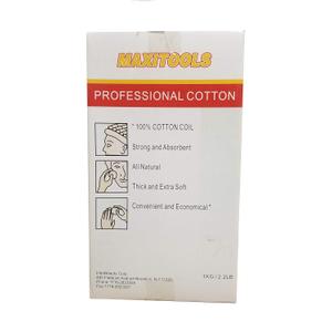MAXITOOLS Professional Cotton Roll Coil - Dispenser Box - 2.2 Lb. Coil - Perfect for Hair Salon, Nail Salon, Nail Polish Removal