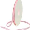 TONIFUL 3/8 Inch x 100yds Light Pink Satin Ribbon Thin Solid Fabric Ribbons Roll for Gift Wrapping Invitation Floral Hair Balloons Craft Party Wedding Decoration Valentine's Day Bouquet