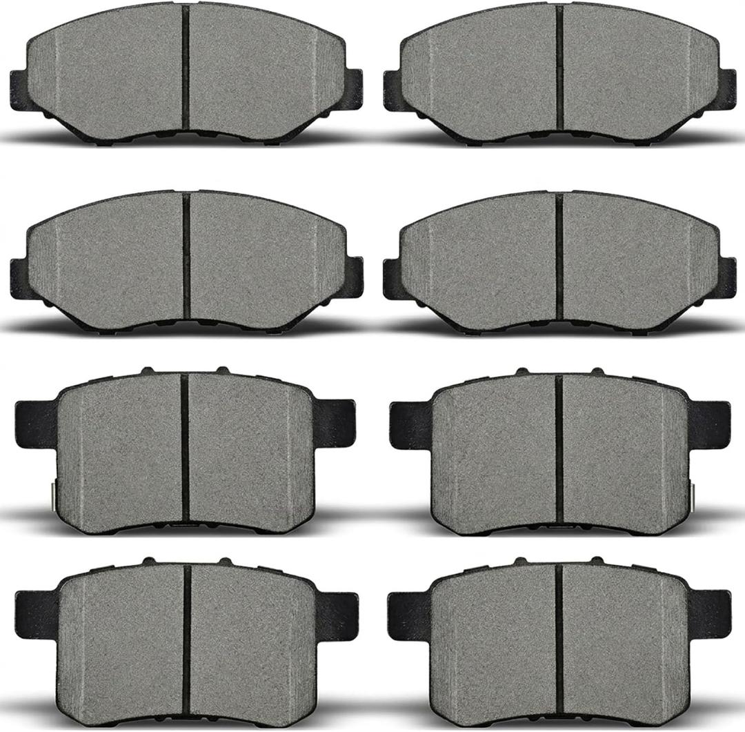 8pcs Front Rear Ceramic Brake Pads For 2011-2017 Honda Accord LX LX-S