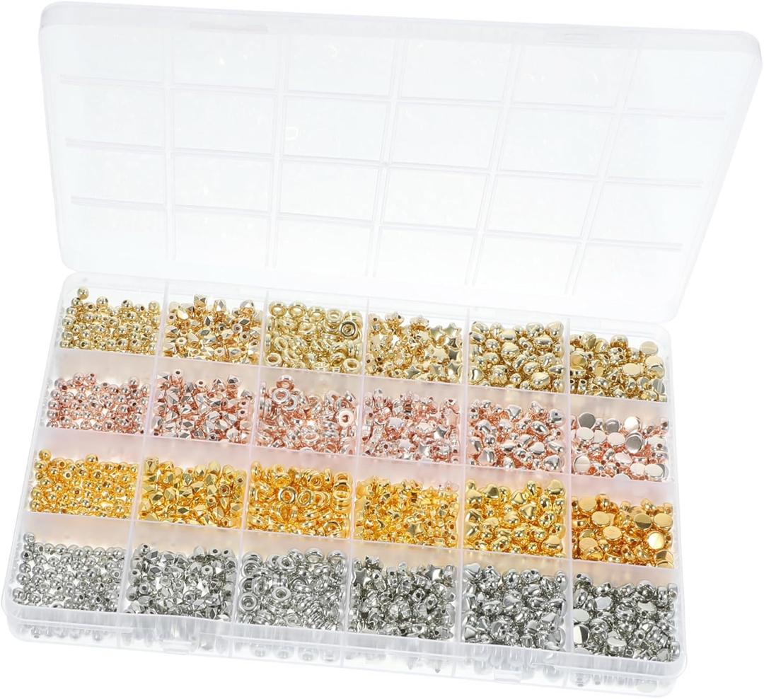 LIFKOME Jewelry Making Beads 2160pcs Colorful Plastic Beads Spacer Beads for DIY Necklace Bracelet